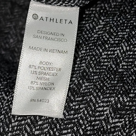 NWT Athleta Womens Heathered Black Mercer Herringbone Tight Pants Small - Picture 5 of 6